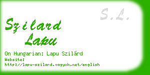 szilard lapu business card